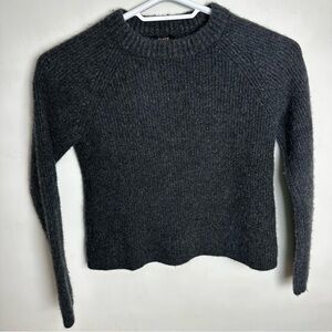 Quince Sweater Mongolian Cashmere Women's Size Small Charcoal Preppy Natural